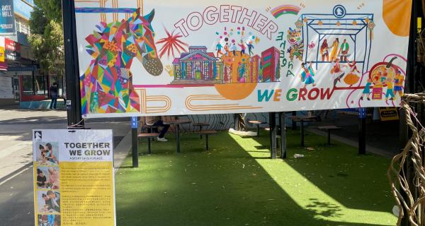 Community Banner in Box Hill Mall 